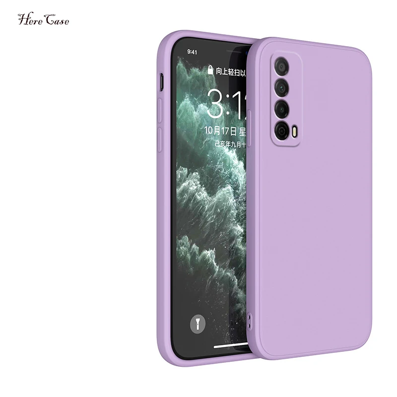 Premium Square Liquid Silicone Shockproof Phone Case - Soft Back Cover