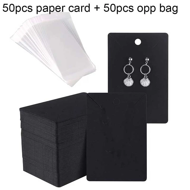 Earring Display Card 50 Pcs  Earring Display Paper Cards - Jewelry  Packaging & Display - Aliexpress