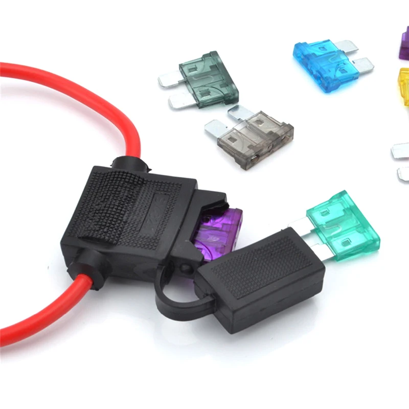 Car Splash Proof In-line Standard Blade Fuse Holder Box 5/10/15/20/25/30A Fuses fuse holder,fuse box holder,fuse box