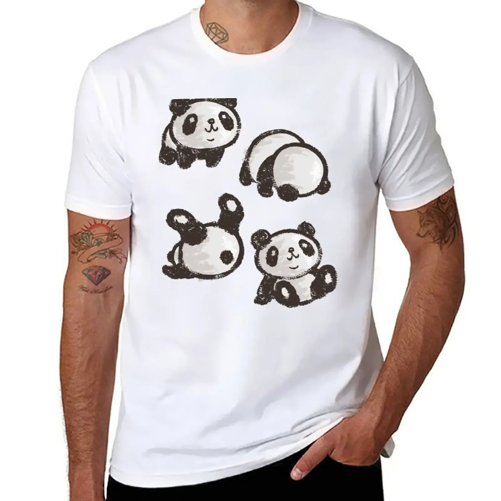 

Rolling panda T-Shirt vintage clothes heavyweights mens graphic t-shirts