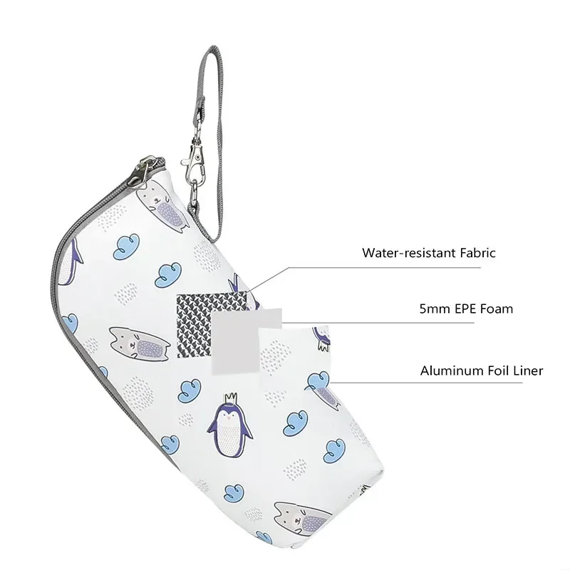Baby Bottle Bag Bottle Warmer Baby Feeding Aluminum Mold Insulation Outing Stroller Hanging Bag For Storage Cups Drinks 2