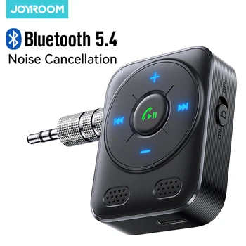 Joyroom Bluetooth 5.4 Car Adapter AUX Receiver Stronger Dual Mics & Noise Cancellation Auxiliary Input Car Kit Wireless Receiver