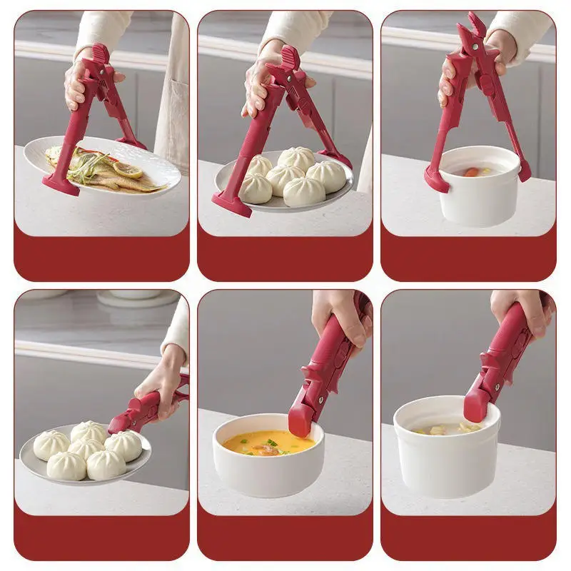 2in1 Anti Scalding Clip Meal Bowls Tongs Kitchen Bowl Dish Clip Durable Non-slip Gripper Anti-hot Clip Kitchen Baking Tray Clamp