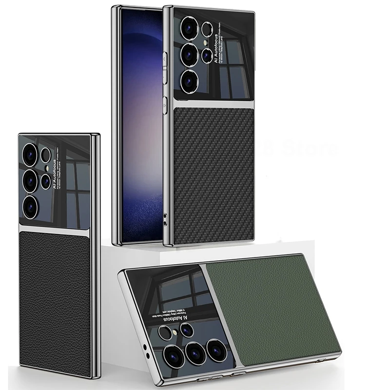 Per Samsung Galaxy S24 Ultra S24 Plus Custodia Protettiva Funda Per Samsung S24 Ultra S24 + S 24 Plus Cover In Pelle Elettrolitica