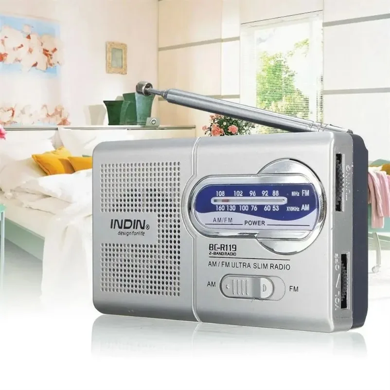 Portable Radio BC-R119 AM FM Battery Operated Best Reception Longest Lasting for Emergency Hurricane Running Walking Home