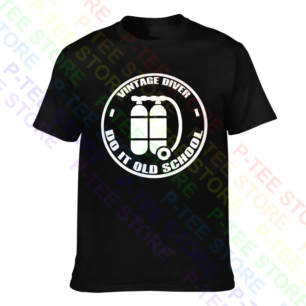 Scuba Dive Diving Twin Hose Rebreather Technical Old School T-Shirt Tee Shirt Cool Confortevole