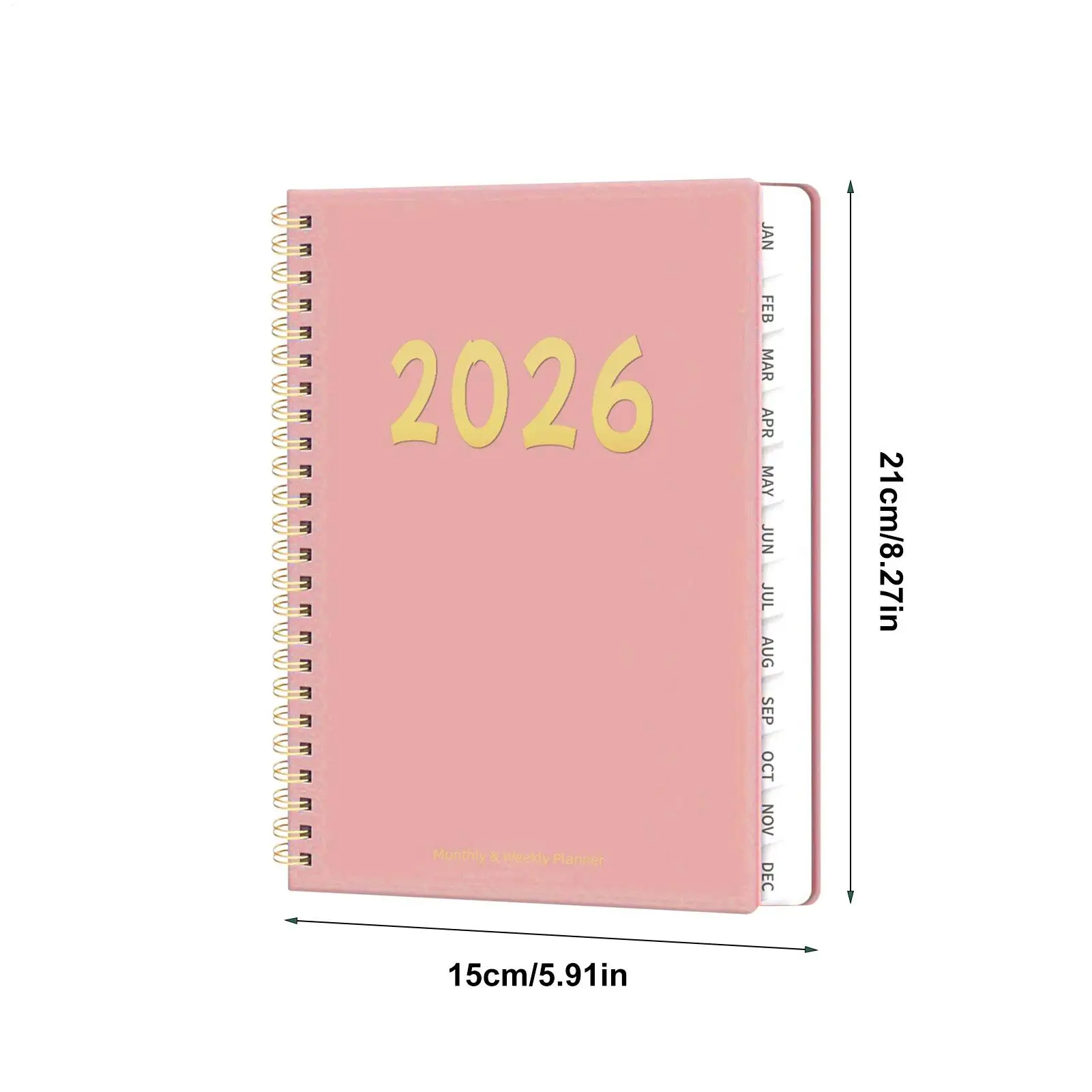 2026 월간 플래너 12개월 스파이럴 바인딩 일정표 2026 주간 월간 플래너 학교 학생 여성 교사 가족용