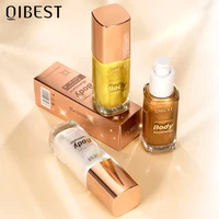 QIBEST 5 Colors Body Face Liquid Highlighter Glitter Makeup Glow Face Contour Shimmer Illuminator Ginger Highlight Cosmetics 1