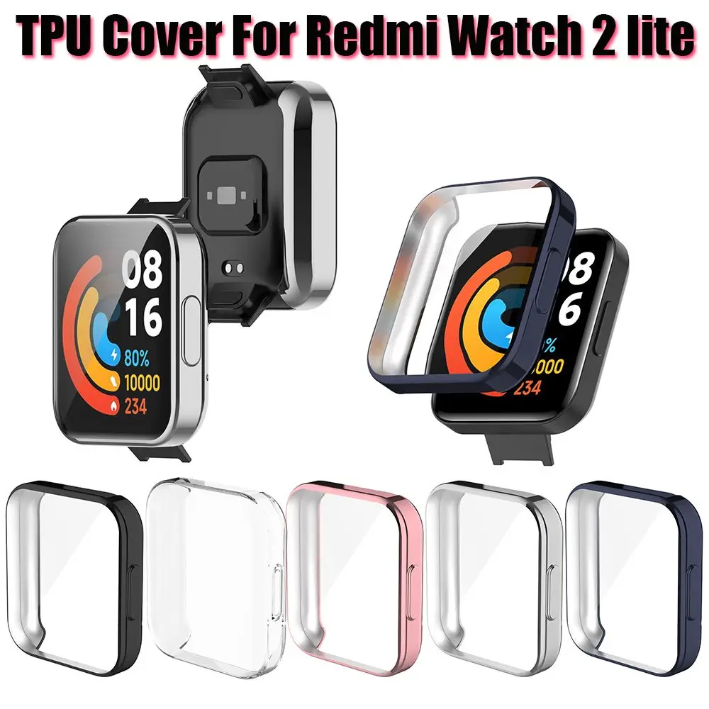 

TPU Protector Case Cover for Xiaomi Redmi Watch 2 Lite Smartwatch Plating Protective Shell Frame Accessories