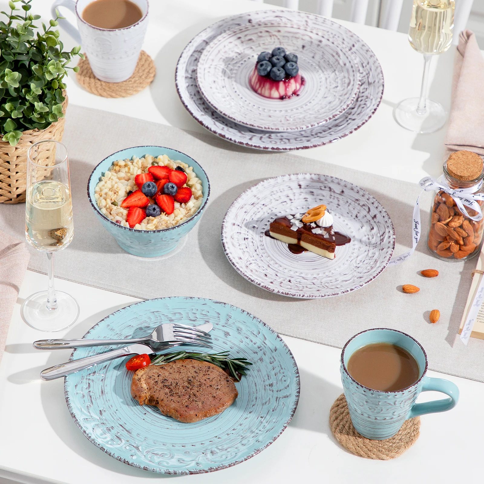 vancasso VINE Ceramic Stoneware Dinnerware Set – 16/32/48 Pieces 6