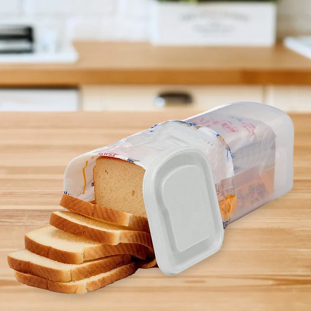 Plastic Bread Dispenser with Airtight Lid Fresh Bread Storage Container Loaf Bread Box for Loaf Bread Sandwich 3