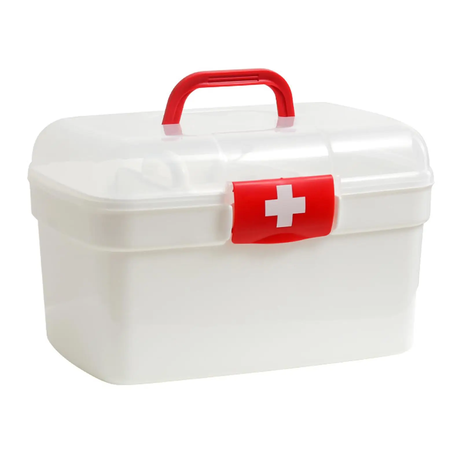

First Aid Storage Box 2 Layer Bin for Outdoor Activities Workplace Camping