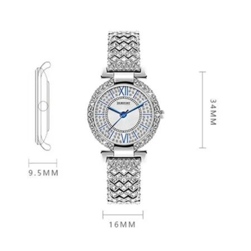 Stylish Ladies' Quartz Watch | Elegant Bracelet & Diamond Embellishments