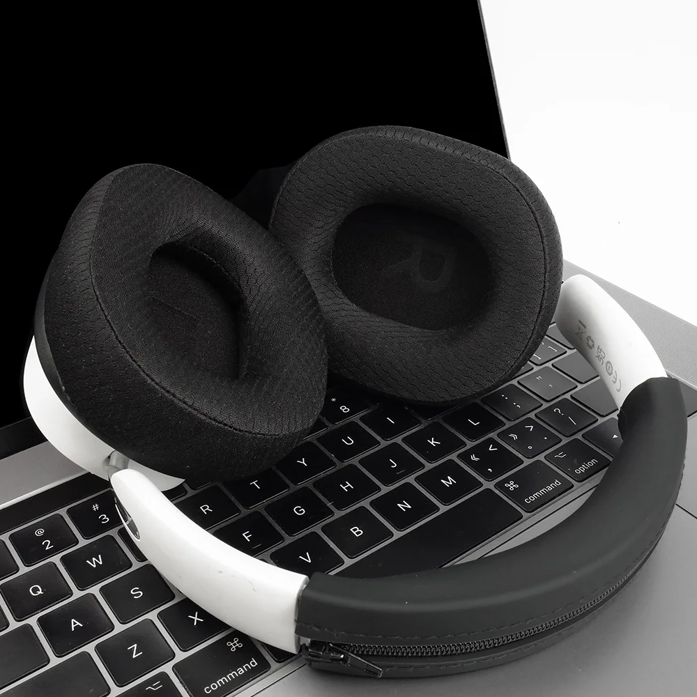 Earpads for baseus GH02 White Earphone pads Gaming Wireless replacement headphones Earmuffs Mesh cloth Memory Covers Sponge