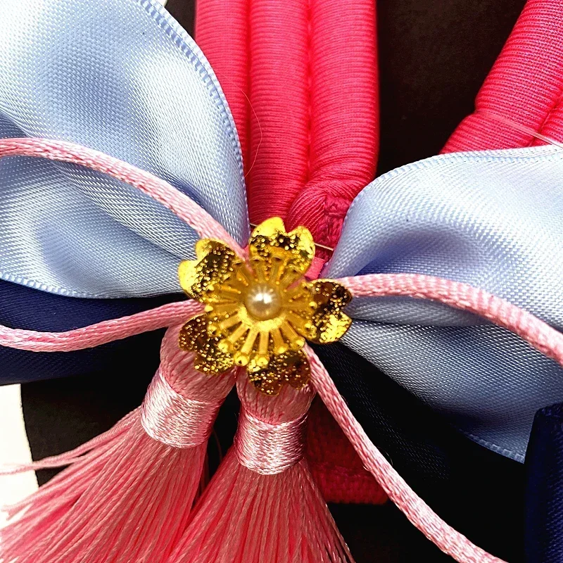 New Game Genshin Impact Kamisato Ayaka Cosplay Shoes Halloween Party Bow Accessories Prop