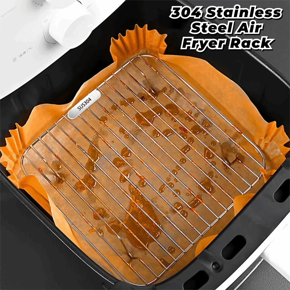 Enhanced Stainless Steel Cooking Rack with Footed Grid for Home Kitchen Ovens and Steamers