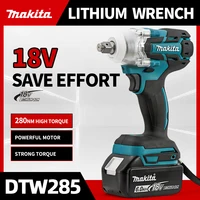 Makita DTW285 clé à chocs électrique sans brosse sans fil 320N.M couple 1/2 'clé outils électriques compatibles sans batterie 18V 1