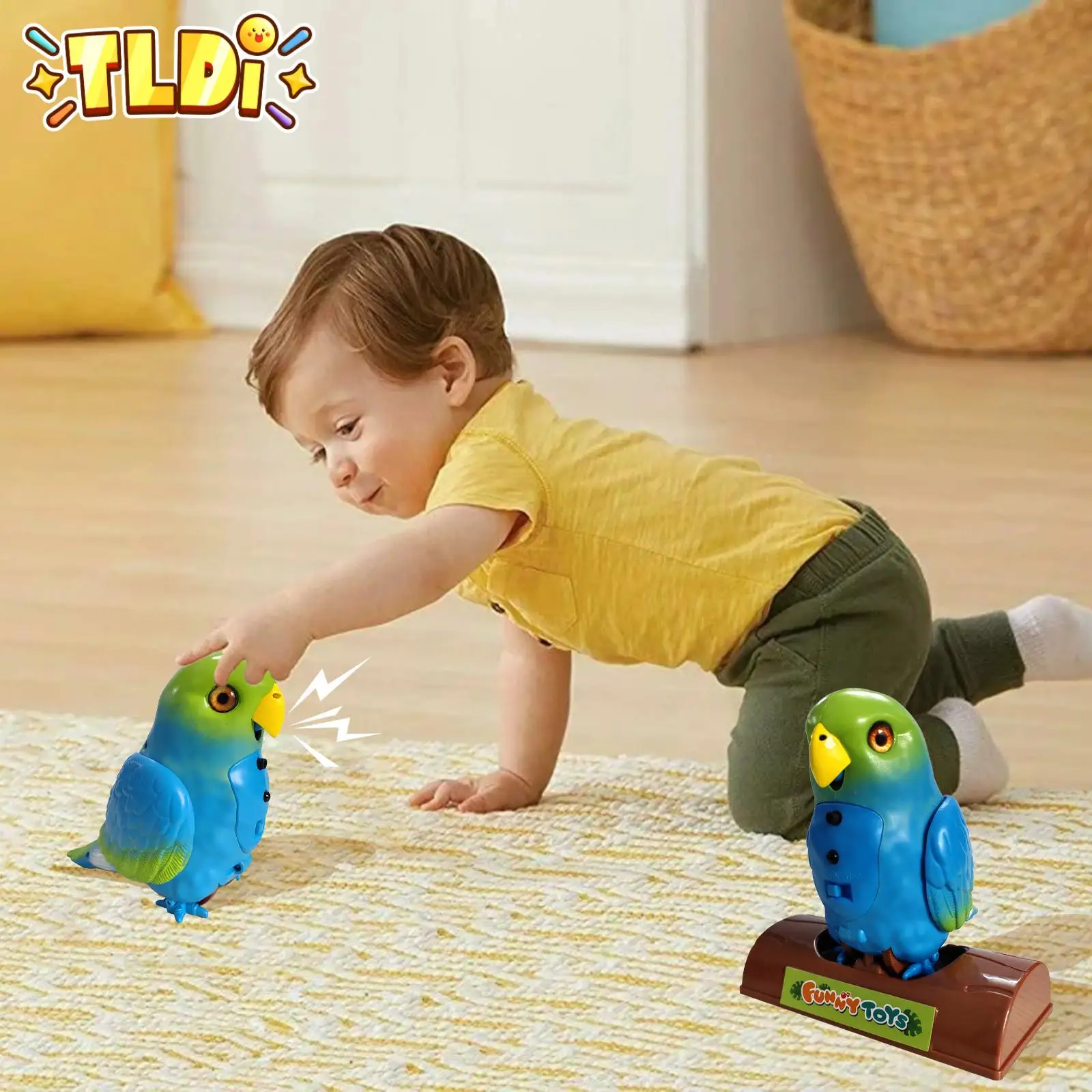 

Recording Parrot Music Animal Electric Kids Toys Bird Parrot Toy Children's Gift Simulation Parrot Talking and Singing Toy