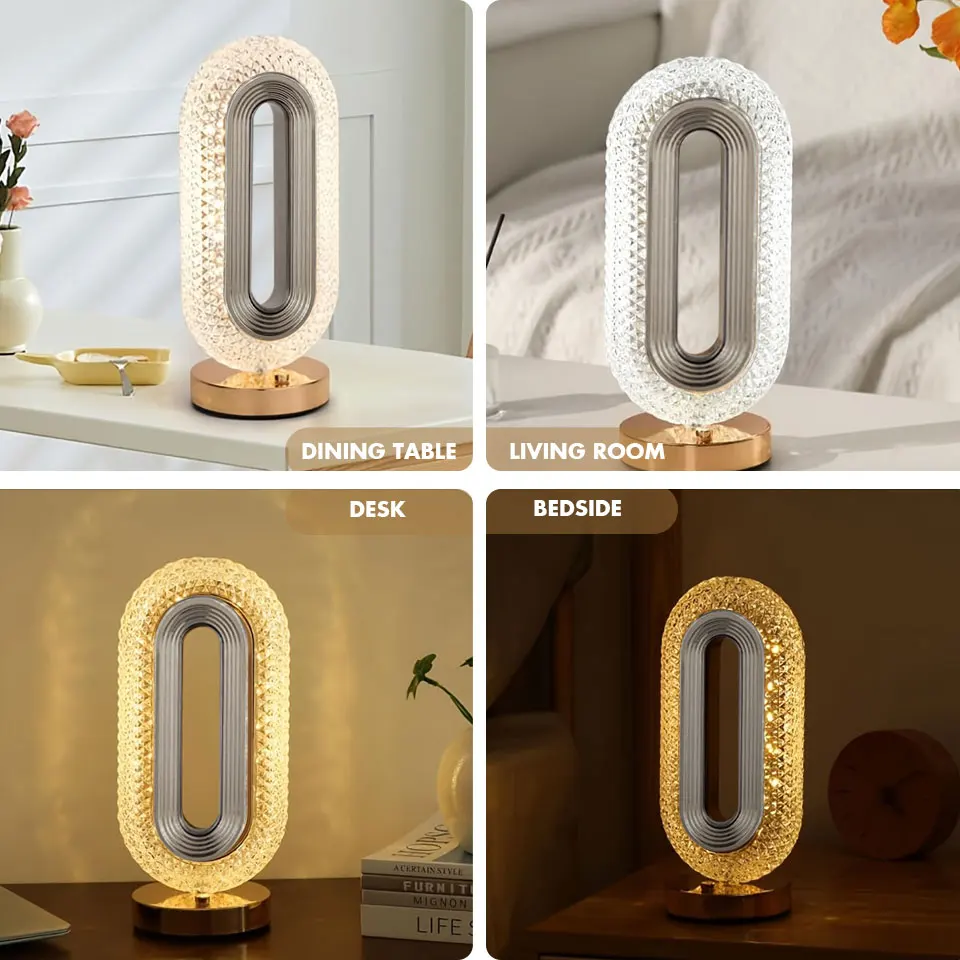 LED Table Lamp USB Charge Touch Switch Room Decoration Light Reading Light Office Desk Accessories LED Bedside Lamps Night Light