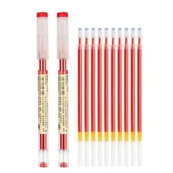Premium 54 - Piece Fine Point Gel Pen Set - Black, Blue, Red Ink for School, Office & Writing Supplies (2red 10 refills)