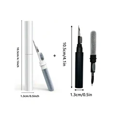 Portable Earphone & Camera Cleaning Tool with Brush (1 White and 1 Black)
