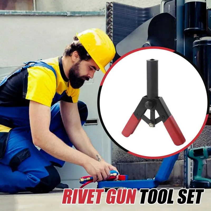 Hand Rivet Tool Heavy Duty Riveter With 40Pcs Nylon Blind Rivets Manual Riveting Tool Riveter Rivet Nut