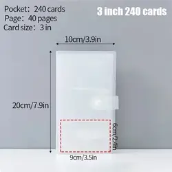 Transparent PVC Photocard Album with 80/160 Slots - Collectible Picture Card Holder (3 Inch 240 Cards)