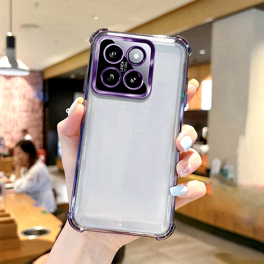 Shookproof Silicone Airbag Lens Case with Clear Back Cover