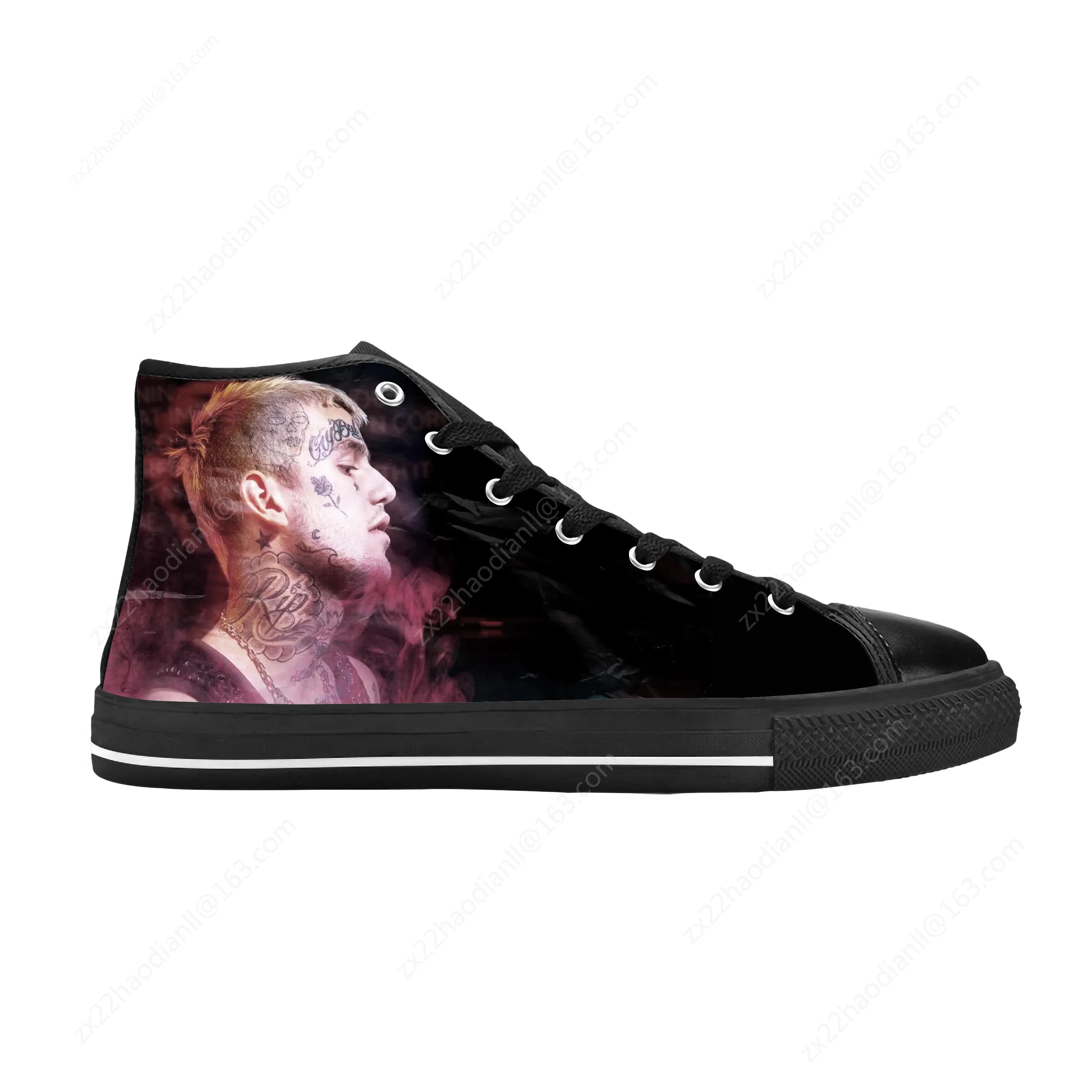 Hot Lil Peep Hip Hop Rap Rapper Music Singer Rock Casual Cloth Shoes High Top Comfortable Breathable 3D Print Men Women Sneakers 2