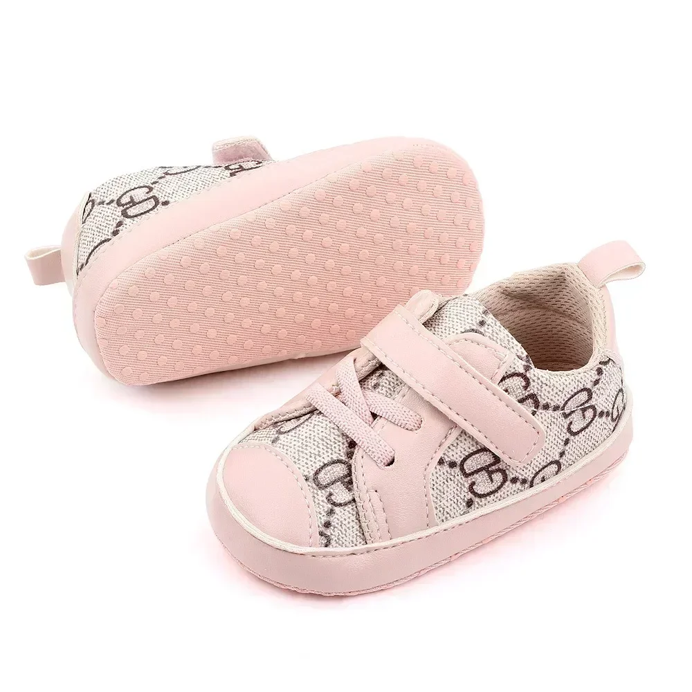 Baby Girls Sneakers Non-slip Soft Sole PU Leather Shoes First Walker Newborn Baby Boy Unisex Shoes