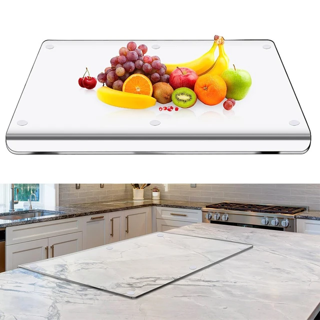 Acrylic Clear Chopping Board Non Slip Cutting Boards, Countertop With  Transparent Cutting Board With Edges, Countertop Protector, for Counter