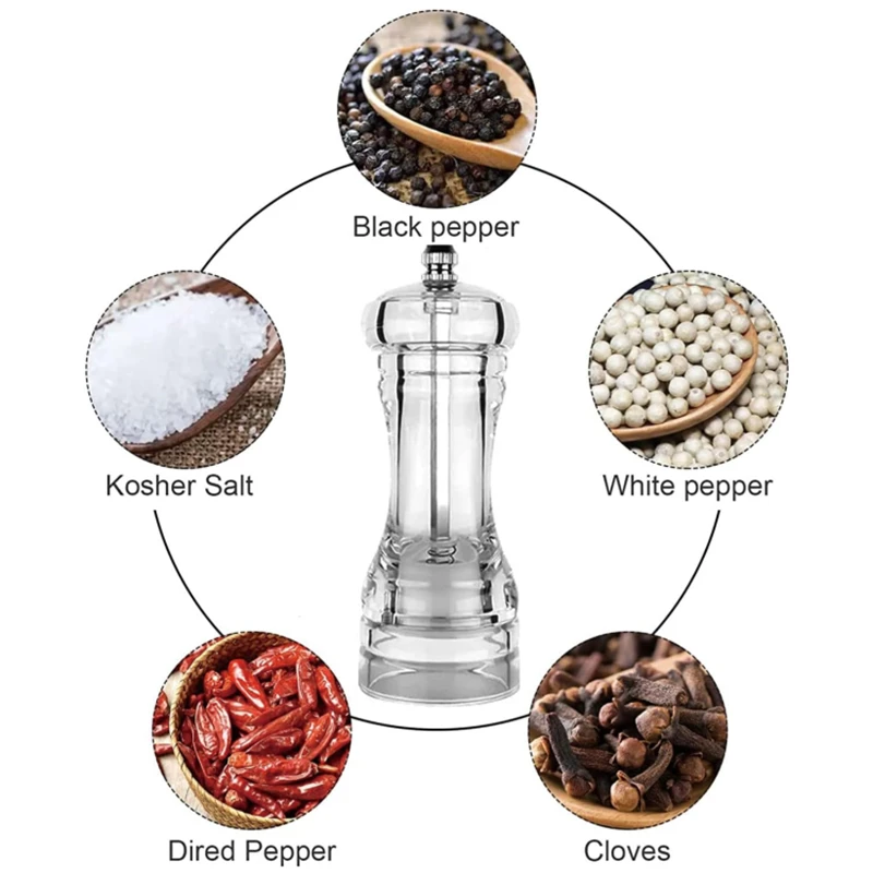 Salt And Pepper Grinder Pepper Grinder Clear Pepper Grinder Mill Salt And Pepper