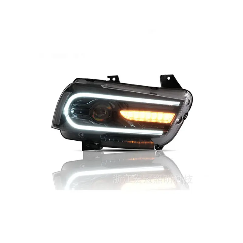 

Car Dynamic Turn Signal Headlight Assembly For Dodge Charger Head Lights 2011-2014 DRL High Beam Auto Accessories Lamp