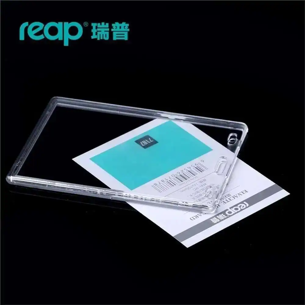 7187 Big Reap Size(105mmx74mm) Acrylic Card Clear Vertical Horizontal Style For Office Id Name Tags And Badge Holder