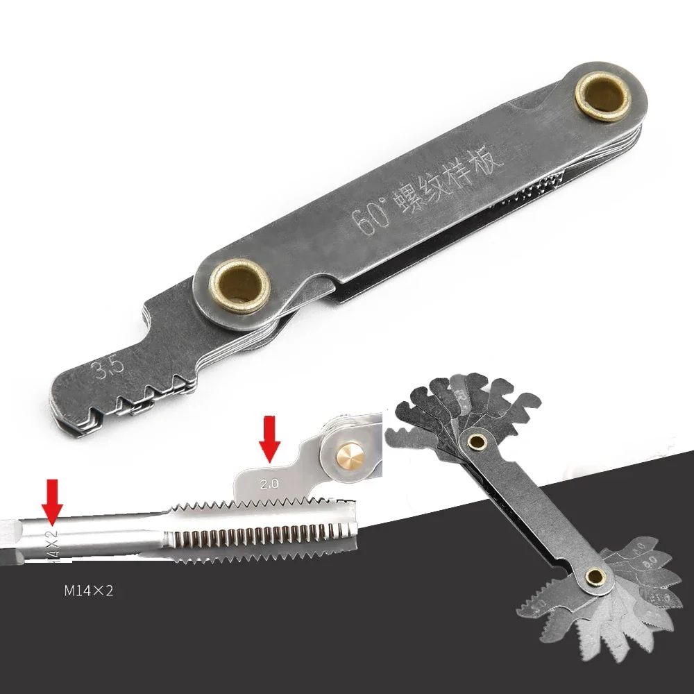 Thread Pitch Cutting Gauge Blade Tool 55 & 60 Degree Inch Metric Screw Thread Pitch Gauge Blade Meter Measuring Tool thread measuring gauge