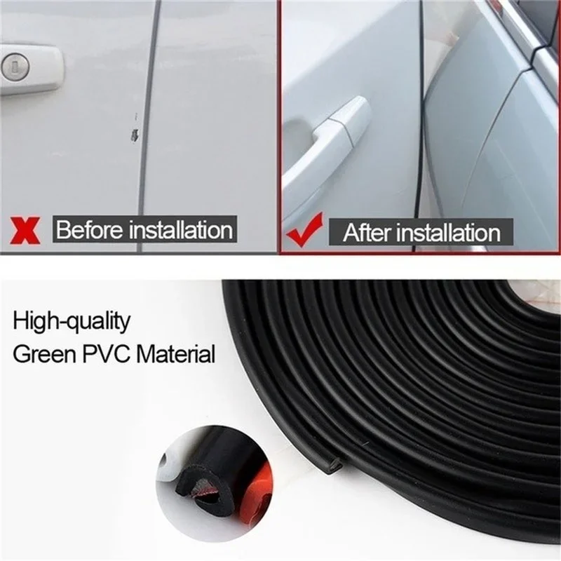 U Type Universal Car Door Protection Edge Guards Trim Trip Styling Moulding Strip Rubber Scratch Protector for Car-styling 2/5M car door edge guards car door anti collision strip car door protector car door rubber pads car door rubber protector car door edge protector