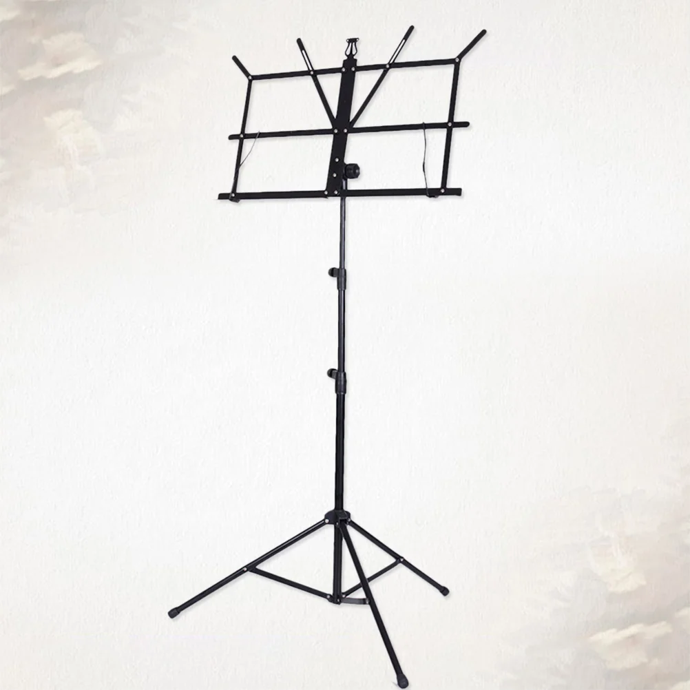 

Складная подставка с простыней и настольная подставка-книжка штатив Регулируемая подставка с портативной сумкой для переноски (черный)