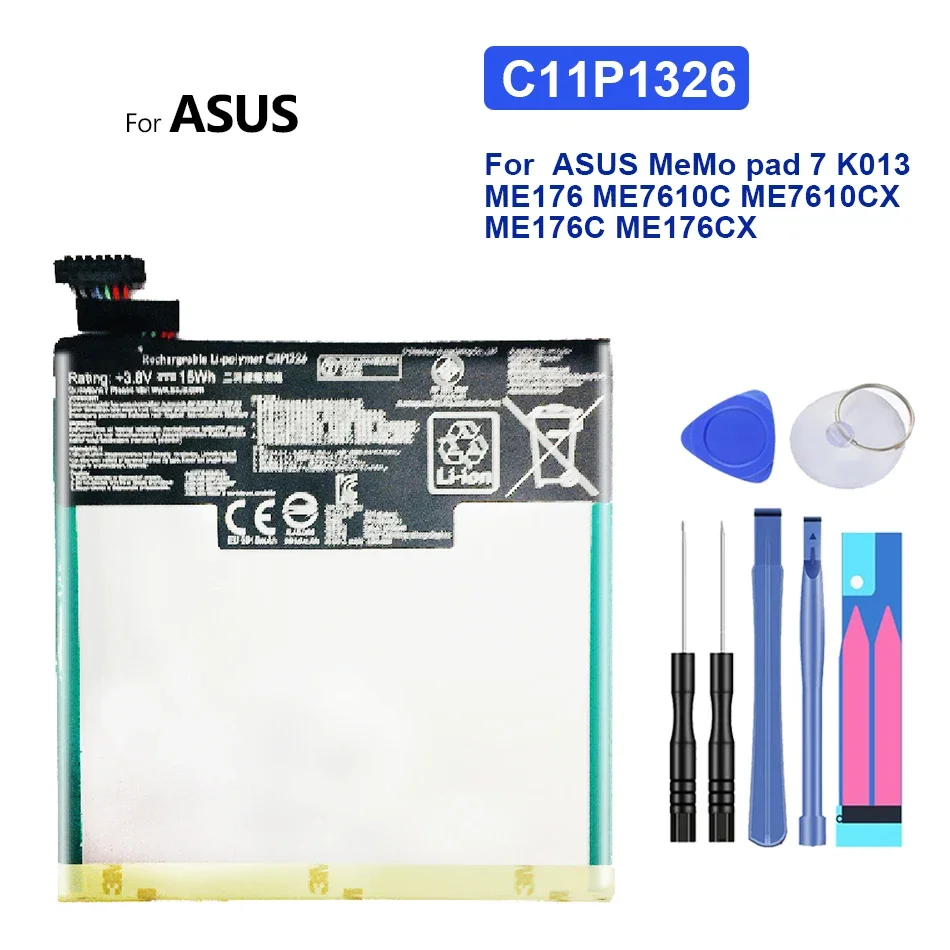 Новый Сменный аккумулятор C11P1326 для ASUS MeMo pad 7 K013 ME176 ME7610C ME7610CX ME176C ME176CX 3910 мАч батареи + Инструменты