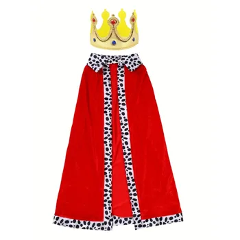 Boys King Cape & Crown Set 1