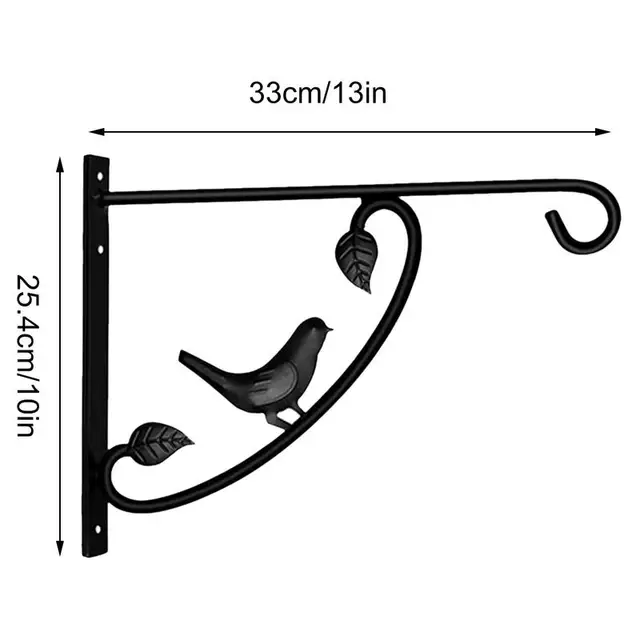 Madárkonzor Horgok Fém Gyakorlati Udvari Fali Tartó A Kültéri Dekorációhoz Teraszos Pázsit Tornác Udvaron - Image 6