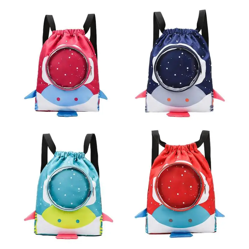 

Waterproof Backpack Cartoon Style Children's Swimming Bag Drawstring Dry Wet Separation Storage Bag Children Gift