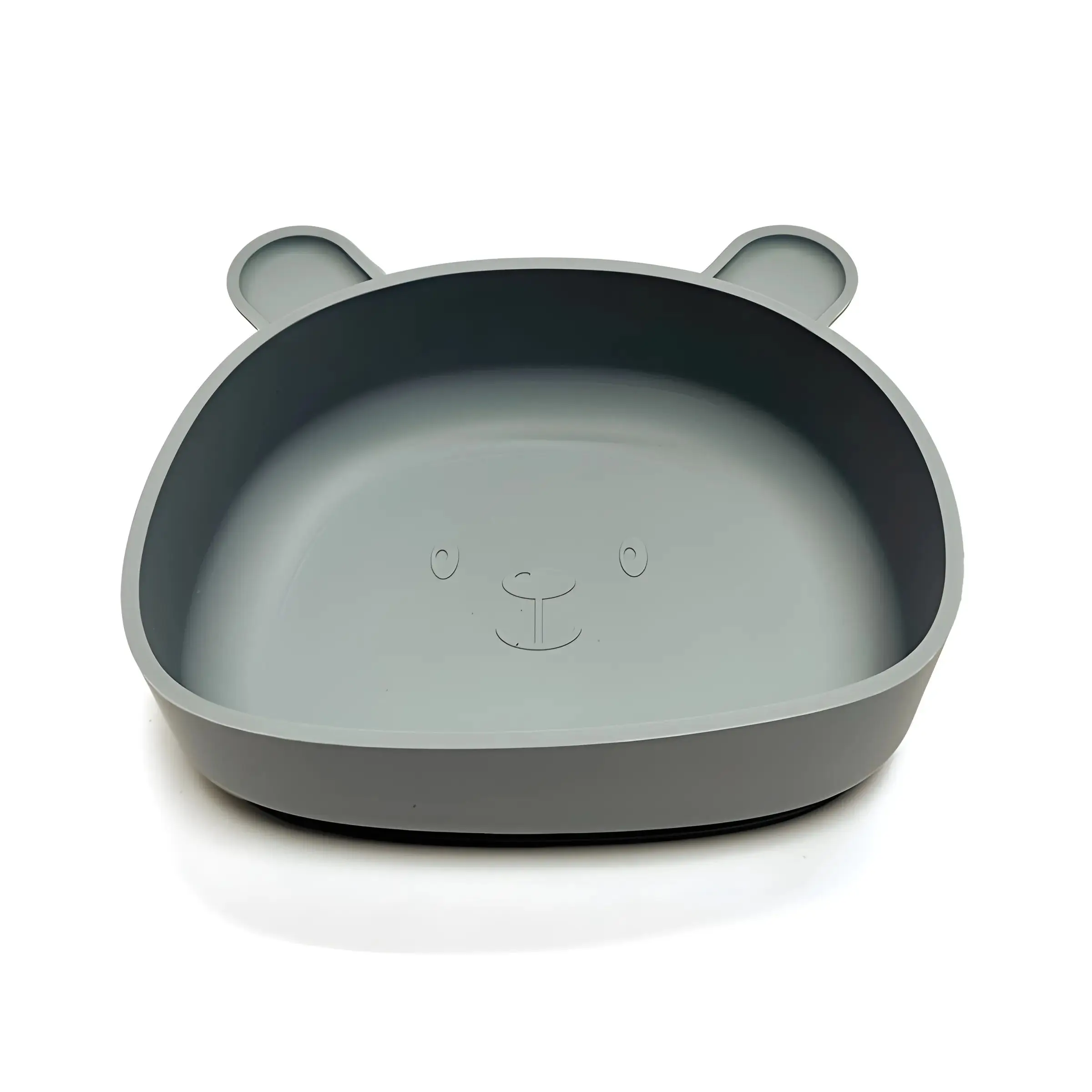 Children's silicone dinner plate baby auxiliary bowl suction cup bear cartoon dinner plate fall-proof anti-scald tableware 3