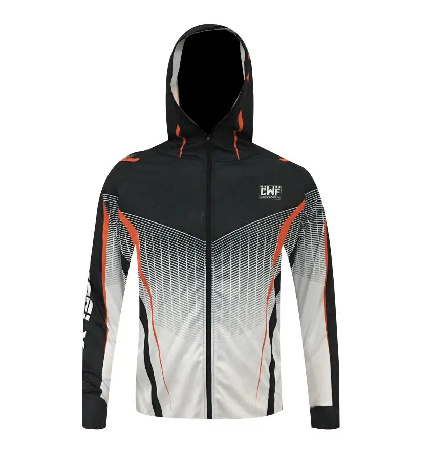 

2024 Men's Printing Sun-Protection Fishing Anti-UV UPF 50+ Clothes Breathable Hiking Outdoor Sports Jersey Hooded