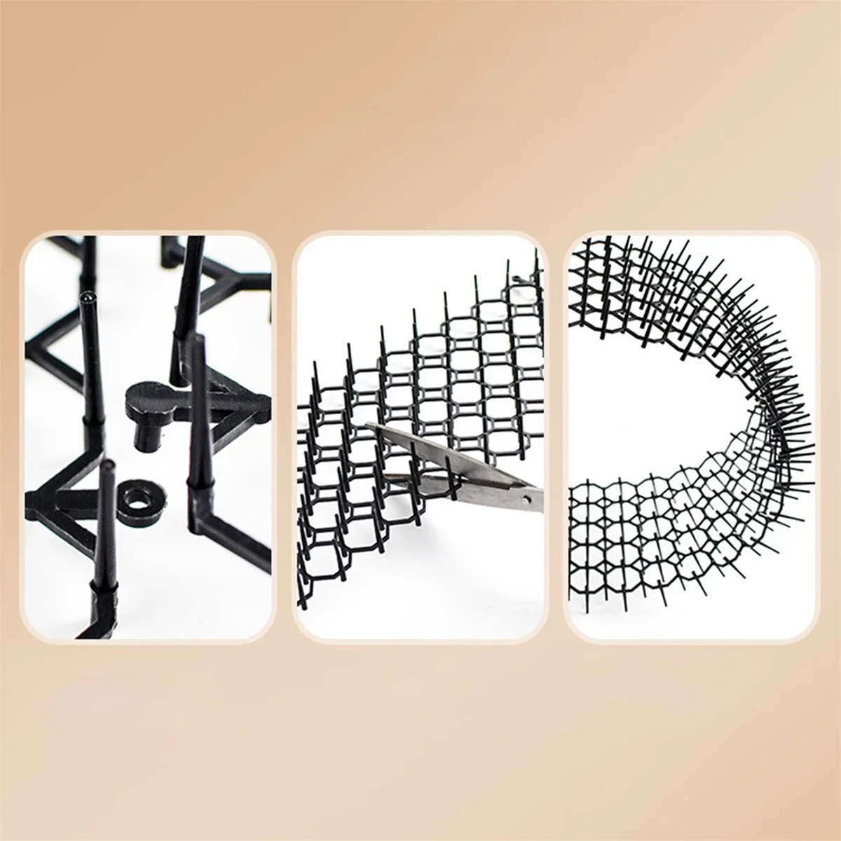 1/2PC Useful Anti-Cat Spikes Mat Anti-Climbing Fence Balcony Isolation Gardening Anti-Cat Thorn Net Dog Squirrel Pet Supplies
