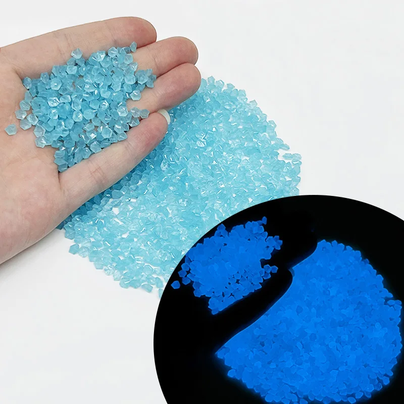 1000pcs Luminous Sand Glow In Dark Stone Pebble Garden Yard Outdoor Path Lawn Decoration Fish Tank Aquarium Home DIY Decor 3-5mm