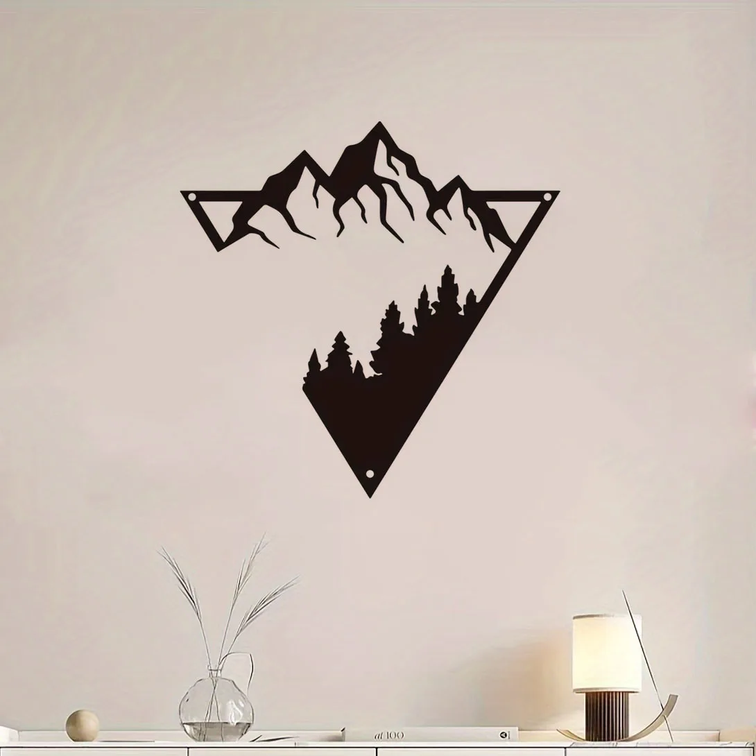 

Crafts Mountain Scene Metal Wall Art - Modern Home Decor for Bedroom and Living Room - Beautiful Wall Decor for Home and Office