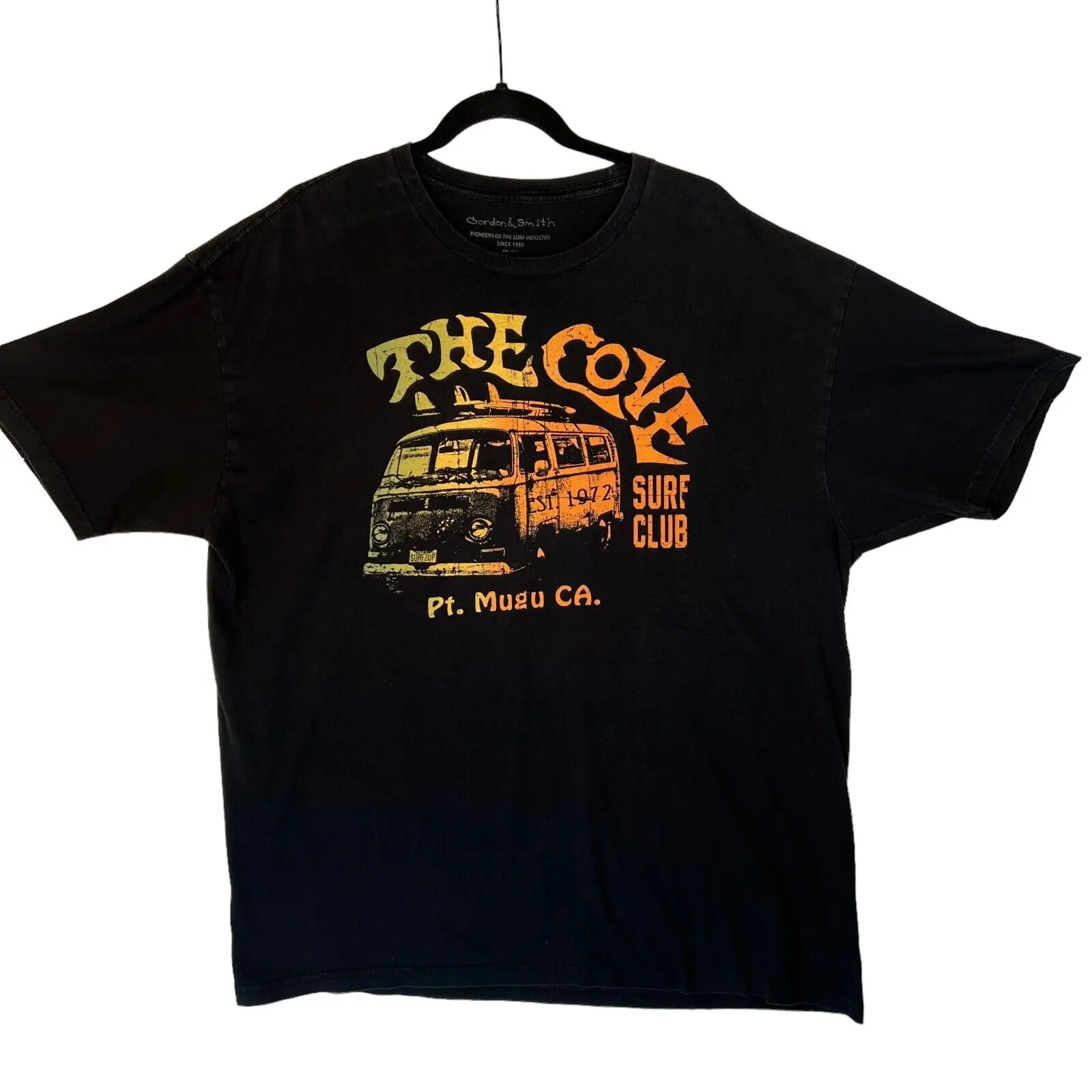 Maglietta Gordon Smith Da Uomo 2Xl Black The Cove Pt Mugu Ca Surfer Maniche Lunghe O Corte