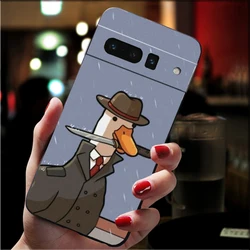Cover per telefono con anatra oca carina da cartone animato