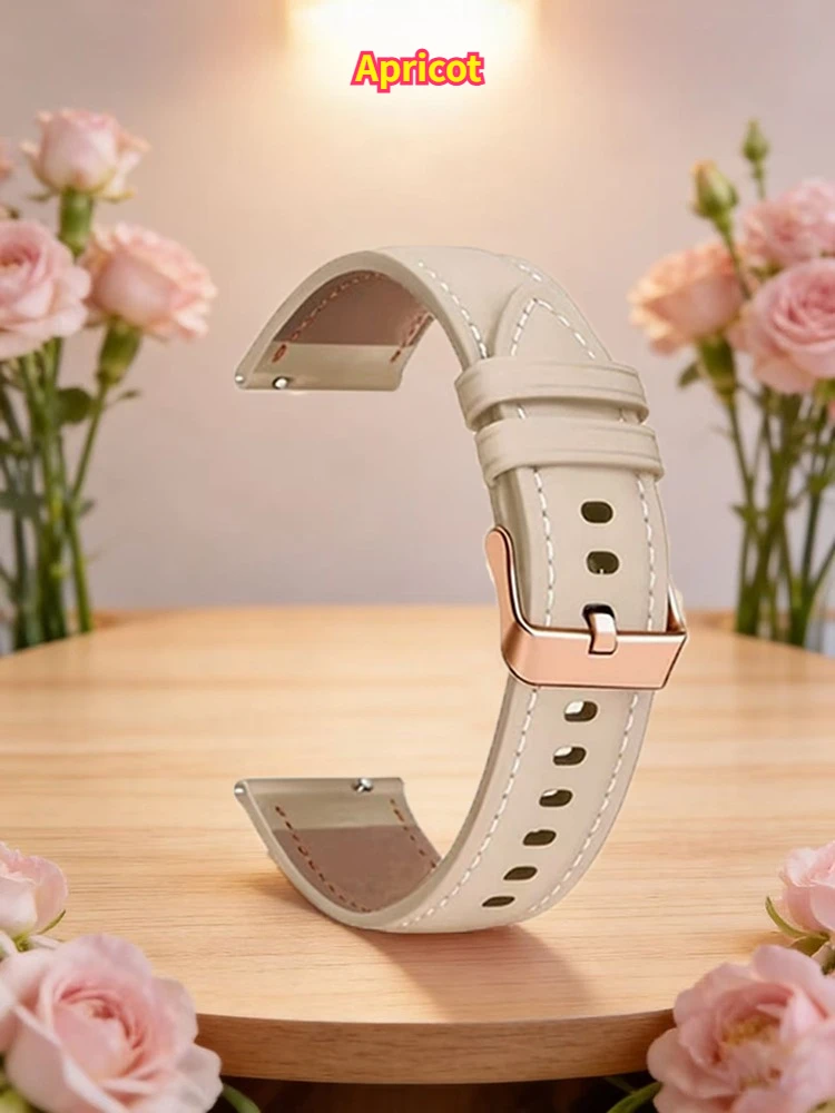 18MM PU Leather Smartwatch Strap - Premium Wristband Bracelet Accessory