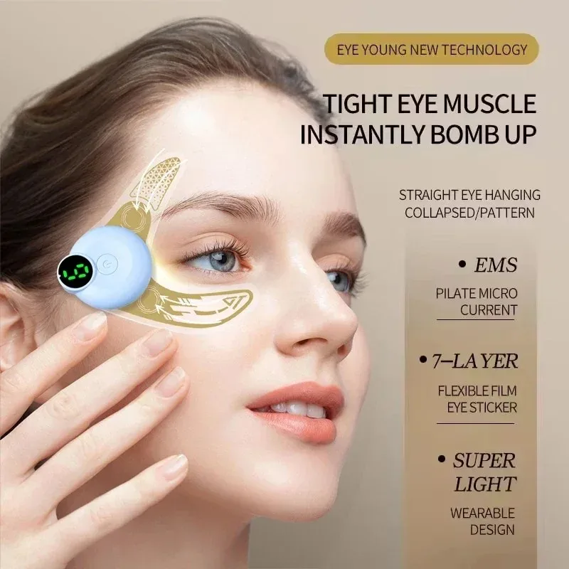 EMS Eye Mask Patch Face Eye Massager Muscle Stimulator Facial Massagers Beauty Eyes Lifting Fatigue Relief eye bags dark circles